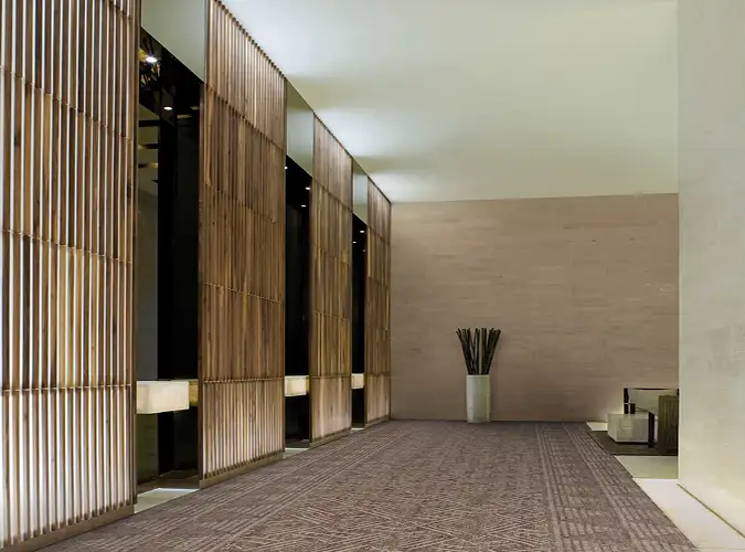 Hallway with flooring from the Nibi collection