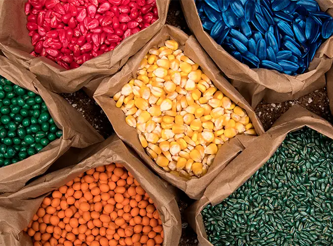 colorful coated seeds