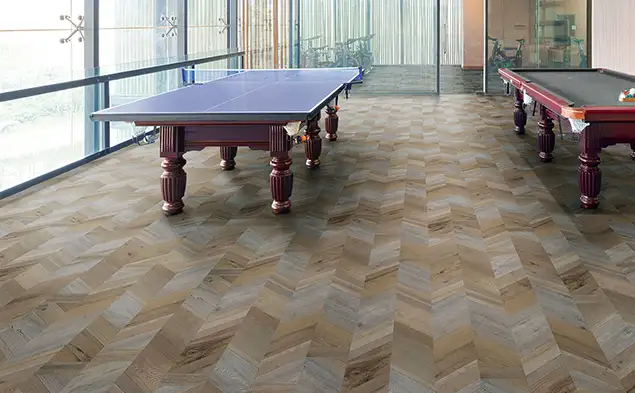 game table with Fortified Foundations on the floor