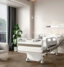 Healthcare patient room on resilent flooring