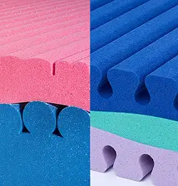 colorful foam applications stacked