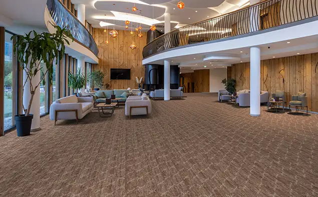 open public space with carpet from the Nibi collection