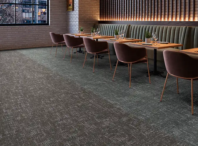 dining area with gilded stitch flooring