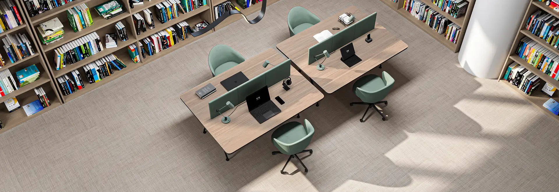 Library with Lost Signal LVT flooring