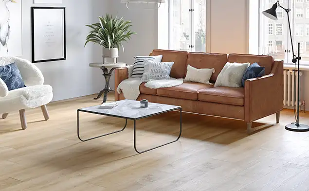 bar araea with high chairs on All Together Now LVT flooring