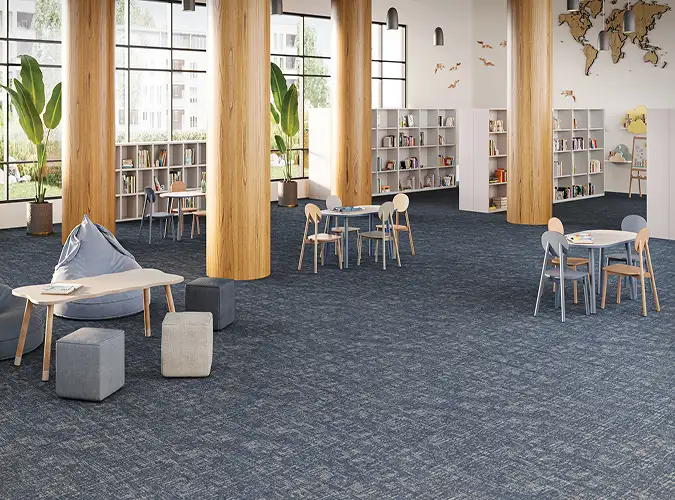 Open library with Gilded Stitch