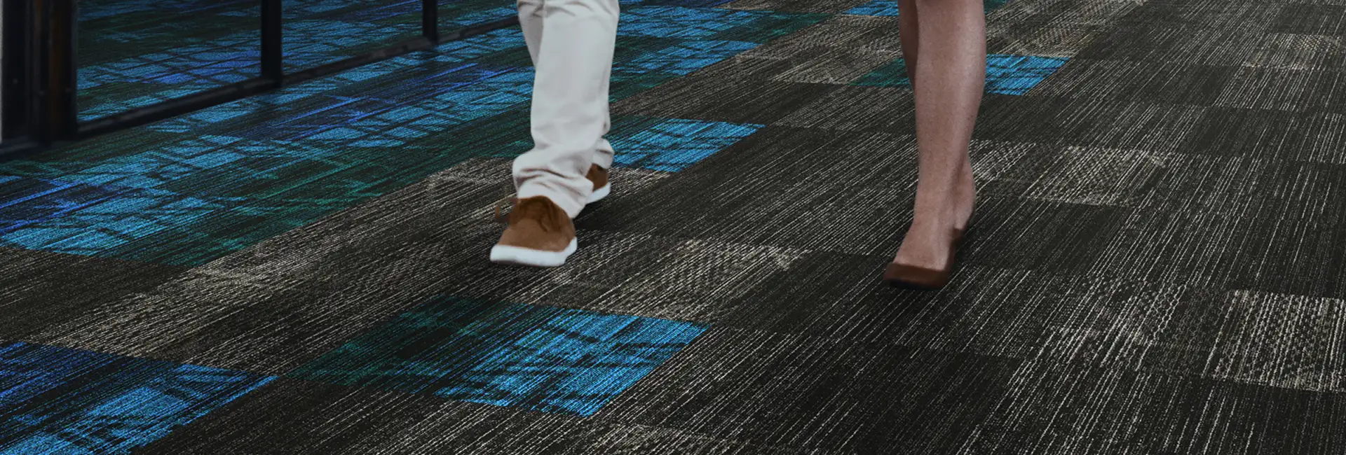 people walking on WellBac Cushion Backing
