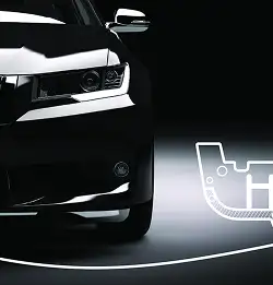 front of a car with diagram