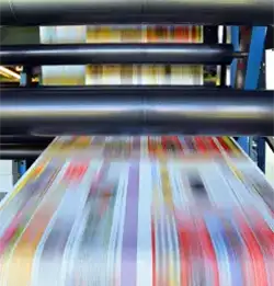 Milliken Industrial-Applications-Transferable Print press in action