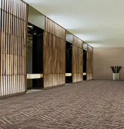 hallway with Nibi carpet collection installed