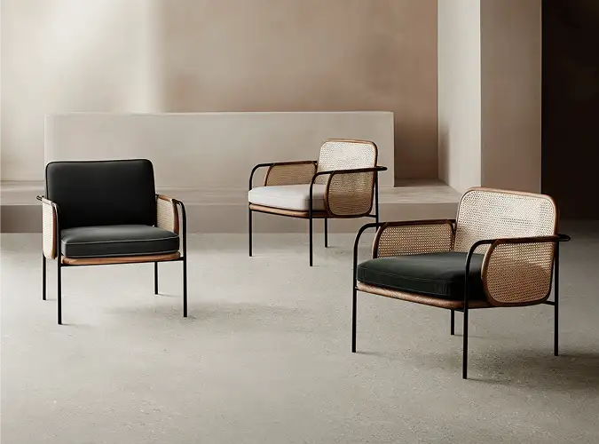 public seating araea with neutral flooring