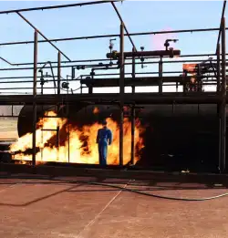 Flame Resistant testing grounds